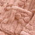 thumbnail image 4 of Women's Fuzzy Pajamas Tops Flower Jacquard Warm Long Sleeve Bed Jackets Button Down Sleepwear Winter Coats with Pockets, 4 of 9