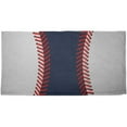 thumbnail image 1 of Baseball League Navy Blue and White All Over Beach Towel, 1 of 1