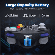 Luxmo Wireless Gamecube Controller With Receiver Adapter for GameCube/Wii Console