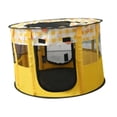thumbnail image 3 of Tienda de juegos portátil para mascotas, corral para gatos, corral plegable para gatitos y cachorros con techo superior Amarillo, 3 of 8