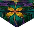 thumbnail image 2 of Ambesonne Floral Fitted Sheet, Antique Window Style, Twin Size, Green Purple, 2 of 3