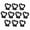 Black, variant on 10 Pcs Heart Shaped Flower Gift Boxes with Handles, Black and Pink Bouquet Packaging Boxes for Florists and Gift Givers, Elegant Floral Presentation Bags for Weddings, Birthdays and Special Events