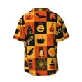 thumbnail image 2 of Disketp Men's Hawaiian Halloween Banner Symbols Print Shirts Button Down Holiday Beach Shirts-4X-Large, 2 of 7