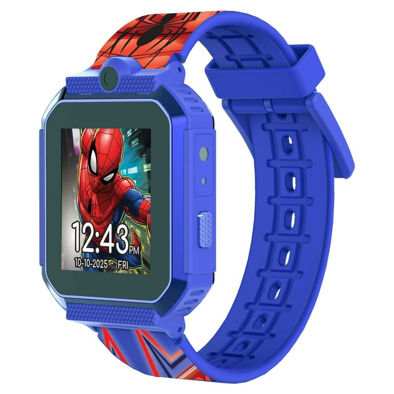 Marvel Spider-Man iTime Unisex Child Smart Watch with Silicone Strap and Metallic Blue Case 42mm Marvel Spider-Man iTime Unisex Child Smart Watch with Silicone Strap and Metallic Blue Case 42mm