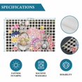 thumbnail image 6 of Bunny Easter Placemats Set of 8, Eggs Plaid Spring Floral Black White Farmhouse Placemats for Dining Table, Place Mats for Kitchen Tabletop, Waterproof Wipeable Dining Table Mats Set, 6 of 9
