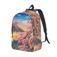 thumbnail image 2 of Balery Cherry Blossoms Vintage Canvas Backpack for Men and Women - Large Capacity, Durable Travel Laptop Bag for School, Work, Hiking, and Outdoor Activities, 2 of 7