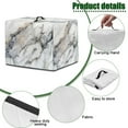 thumbnail image 5 of ZIATUBLES White Gray Marble Print Juice Extractor Cover Dustproof Kitchen Appliance Cover Anti-Splash Stain Resistant Canvas Blender Dust Cover Protector for Countertop, 17 "W x 11 "D x 15 "H, 5 of 7