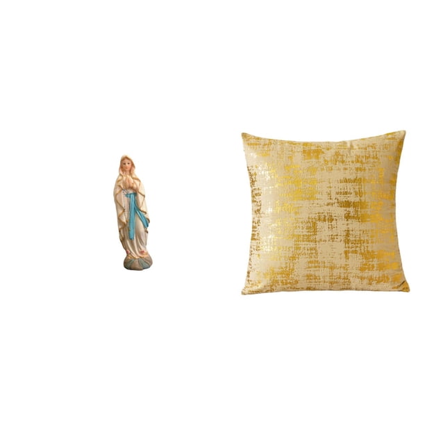 Estatua de María, figura decorativa, colección religiosa. Funda de cojín de resina y poliéster, adorno decorativo ideal para el hogar y la o