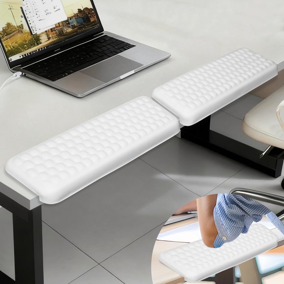 Almohadillas para Descanso de Brazo Telihao de Cuero PU Ergonómicas en Forma de L, Juego de 2