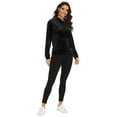 thumbnail image 5 of DODOING Women's Casual Hoodie Sweatshirt Pullover Velvet Jacket with Pockets Velvet Sweatshirt Jogging Suits, 5 of 7