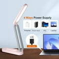 thumbnail image 6 of CAALOGT LED Foldable Desk Lamp, Portable Desk Lamp with 3 Modes Dimmable Modern Table Lamp for Office, Home, Pink, 6 of 6