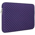 thumbnail image 1 of RAINYEAR 15 Inch Laptop Sleeve Diamond Foam Shock Resistant Neoprene Padded Case Fluffy Lining Protective Zipper Cover Carrying Bag Compatible with 15.4 MacBook Pro Touch Bar A1707 A1990(Purple), 1 of 7