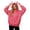 Pink, variant on Holiday Hooded Sweatshirt for Women Loose Casual Long Sleeve Raglan Devil Horn Hood Tops with Pocket Halloween, Red (M)