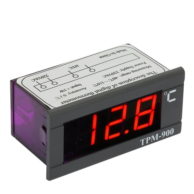 Controlador de temperatura, TPM-900 220 V Temperatura digital LED Medidor de temperatura digital Medidor de sensor de temperatura Apariencia llamativa