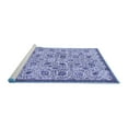 thumbnail image 2 of Ahgly Company Machine Washable Indoor Round Persian Blue Traditional Area Rugs, 8' Round, 2 of 4