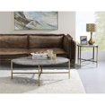 thumbnail image 3 of ACME Tainte Ovale Faux Marbre Table Basse en Gris et Champagne, 3 of 7