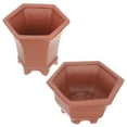 Axio 2pcs Terracotta Plant Pots with Drainage Holes Vintage Small