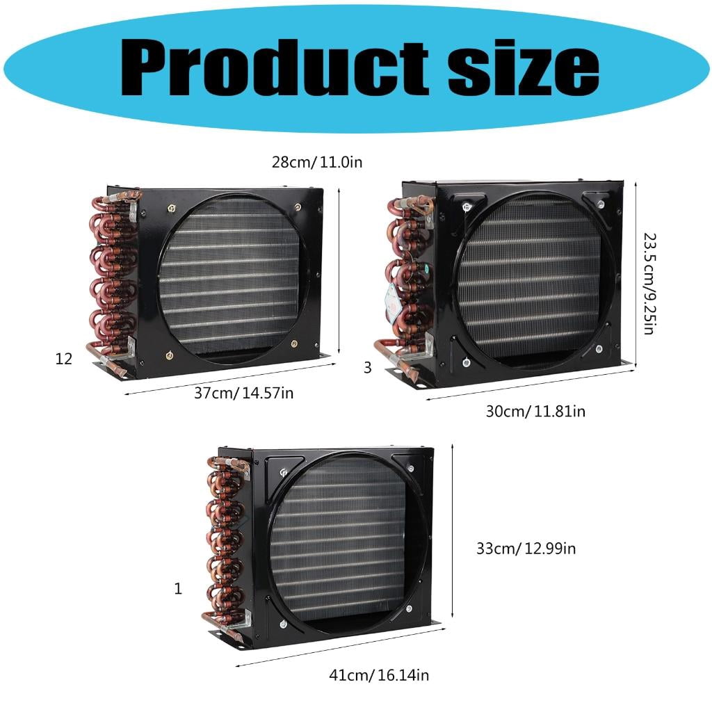 Osdhezcn Heavy Duty Freezer Refrigerator Condenser Small Copper Tube Aluminum Fin Air Cooled Water Cooled Cold Storage Radiator