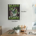 thumbnail image 2 of Xecao Big Bass Fish for Ready-to-Hang Canvas Art 12x16 Inches - Waterproof HD Print Solid Wood Frame for Gifting,Vertical, 2 of 8