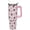 Pink, variant on 40 oz Christmas Tumbler with Handle and Straw, Stainless Steel Insulated Pink Gingerbread Tumbler 40 oz, Reusable Gingerbread Cup with Leak Proof Lid, Christmas Gifts for Women