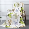 thumbnail image 3 of XMXT Throw Blanket, Light Butterfly Print Flannel Blanket for Bed Sofa, 50 x 70 inches, 3 of 9