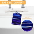 thumbnail image 3 of Square PU Leather Luggage Tags - 2 Pack with Privacy Cover and Stainless Steel Ring - Suitable for Travel, Backpack, Handbag - Suitcase Tags, Travel Tag Abstract Texture, 3 of 7