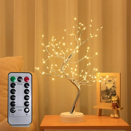 

LED Light Bonsai Tree Lamp Desktop DIY Fairy Lights Night Tree Light Lamp] N9D7