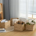 thumbnail image 5 of CHOSHOME 2 PACK Water Hyacinth Storage Baskets Wicker Cube Baskets 14.5“x 12.5"x 10.75", 5 of 7