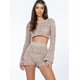 thumbnail image 1 of Txlixc Traje de 2 piezas para mujeres con mangas tejidas con cuello redondo hueco Txlixc moda, 1 of 7