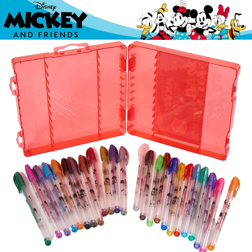 Disney Mickey and Friends Gel Pen Set for Kids, 24 Pack with