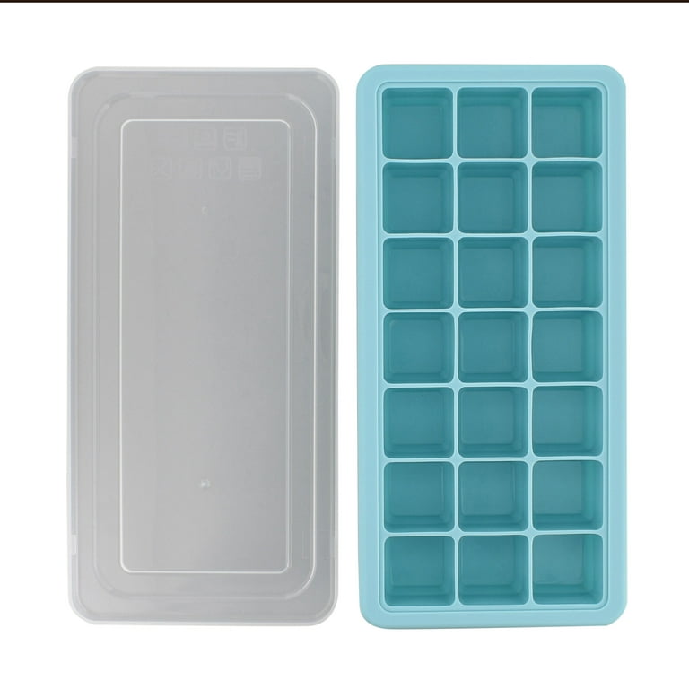 7Penn Silicone Ice Cube Mold 21 Cubes Blue Food Drink Rubber Ice Cube Trays  