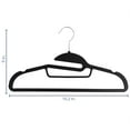 thumbnail image 2 of Elama Home 30 Piece Rubber Non Slip Hanger with U-Slide in Black, 2 of 3