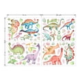 thumbnail image 1 of 2 piezas de calcomanías de pared de dinosaurios de acuarela, pegatinas removibles de pies de dinosaurio para dormitorio, decoración de pared para sala de juegos de guardería de dinosaurios l, 1 of 5