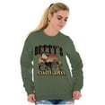 thumbnail image 3 of Vintage Cartoon Betty's Motorcycles Women Crewneck Sweatshirt Brisco Brands S, 3 of 5