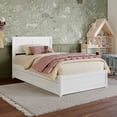 thumbnail image 4 of AFI Lylah Twin Wood Platform Bed with Panel Footboard and Storage Drawers, White, 4 of 17