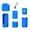 Allround version Blue, variant on Silicone Protective Case Compatible for DJI Osmo Pocket 3, Protective Gimbal Sports Camera Handle Cover Lens Case Soft Handheld Stabilizer Shell Accessories (Case Only)