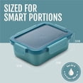 thumbnail image 3 of Ello Color Lock Ceramic-Coated Glass Meal Prep Containers | 10pc 3.4 Cup Set, 5-Pack Food Storage with BPA-Free Leak-Proof Lids | Dishwasher, Microwave & Freezer Safe | Blue Grotto, 3 of 4
