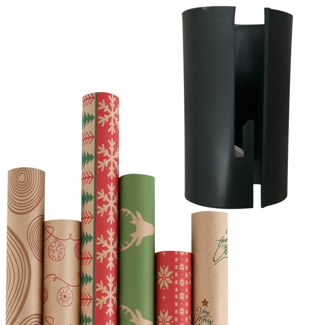 Mini Cortador Deslizante Rollo Cortador Ligero para Papel Regalo Navidad (negro)