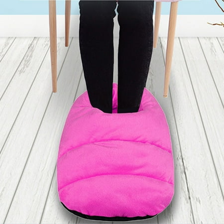 

Electric Heated Foot Warmer Anti-Slip Wear Resistant Heated Slippers Pad Under Desk Bed Office Use