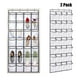 thumbnail image 1 of Organizador de Zapatos para Puerta con 28 Bolsillos Grandes: Capacidad para 14 Pares de Zapatos con 4 Ganchos, Paquete de 2, 1 of 7