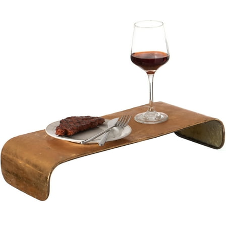 

Vintiquewise Decorative Metal Gold Stand Rectangular Shape Rustic Tray and PC Monitor Stand