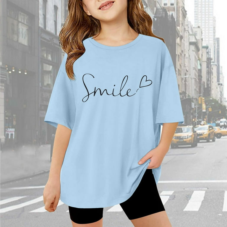 Boys T Shirts Short Sleeve Graphic Letter Print Summer Tops