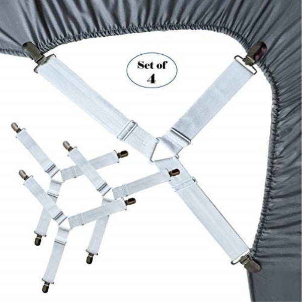 PP Bed Sheet Clip 3-Way Adjustable Mattress Holde Fastener Gripper 4pcs Pink #ur 