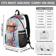 thumbnail image 3 of JIALIOU 14" Laptop Backpack Waterproof Airline Approved Stylish Casual Daypack for Travel Business College Work, Flamingo Balloon Rainbow, 3 of 8