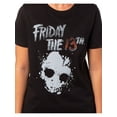 thumbnail image 6 of Friday The 13th Logo Jason Voorhees Women's Black T-shirt Tee Shirt-XL, 6 of 6