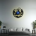 thumbnail image 3 of Pizza Chef Vinyl Wall Clock, Vinyl Record Clock Wall Art Silent & Non-ticking(12 inchs B-LED), 3 of 6