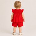 thumbnail image 4 of Girls' Top and Shorts Set Floral Short Sleeve Summer Play Clothing Playwear, 4 of 5