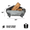 thumbnail image 6 of US Stove US23TP Portable Collapsible Triangular Fire Pit, 6 of 9