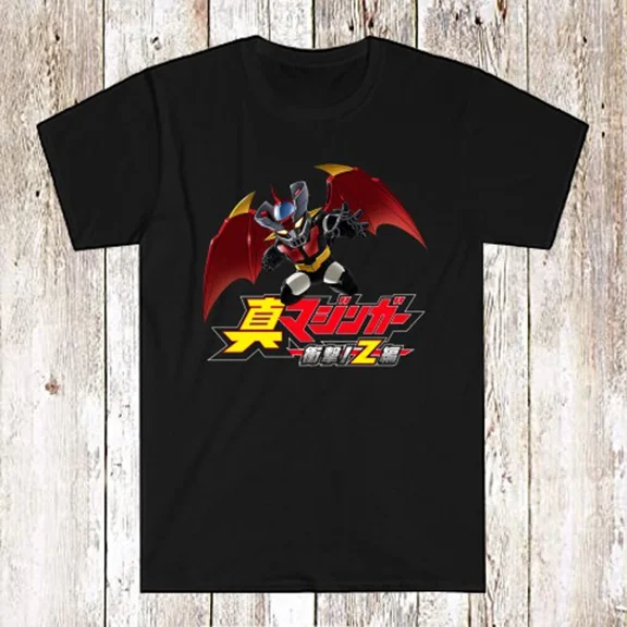 VINTAGE SHIN MAZINGER Z Men's Black T-Shirt Size S-5XL
