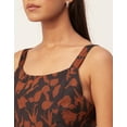 thumbnail image 6 of Moomaya Women's Printed Sleeveless Chic Dress, Square Neck, Strap Midi Dress, 6 of 8